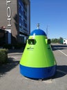 Europe Holland Netherlands Public Colorful School Trash Bin ufo Flying Saucer Rubbish Collecting Station Display Recycling Ecology