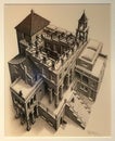 Europe Holland Netherlands Hague 3D Illusionist print making artist MC Escher Museum Palace Escher in Het Paleis