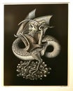 Europe Holland Netherlands Hague 3D Illusionist print making artist MC Escher Museum Palace Escher Dragon Het Paleis