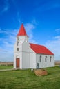 Iceland, museum at Glaumbaer, famous church Royalty Free Stock Photo