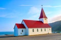 Iceland, museum at Glaumbaer, famous church Royalty Free Stock Photo