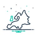 Mix icon for Europe, map and region Royalty Free Stock Photo