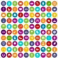 100 Europe icons set color