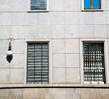 in europe italy milan old architecture and venetian blind wall Royalty Free Stock Photo