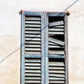 in europe italy old architecture and venetian blind wall Royalty Free Stock Photo