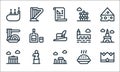 europe line icons. linear set. quality vector line set such as crown, stonehenge, brandenburg gate, apple pie, sculpture,