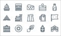 europe line icons. linear set. quality vector line set such as rialto bridge, radish, brandenburg gate, big ben, bagel, beer,