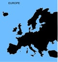 Europe map Royalty Free Stock Photo