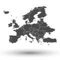 Europe map background vector