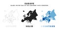 Europe map. Royalty Free Stock Photo