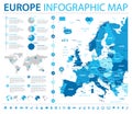 Europe Map - Info Graphic Vector Illustration