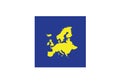 Europe map European union symbol continent stars Royalty Free Stock Photo