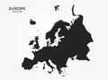 Europe map icon. silhouette isolated vector image of world continent