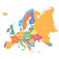 Europe map infographic. Slide presentation.