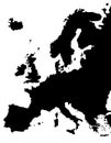 Europe Map Isolated on a White Background Royalty Free Stock Photo