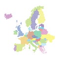 Europe map made from halftone dot pattern Royalty Free Stock Photo