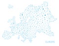 Europe map Network Connections, background Royalty Free Stock Photo