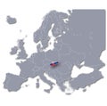 Europe map with Slovakia