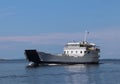 Europe. Mediterranean area. Adriatic sea. Croatia. Dalmatian seascape. Big ferry floating in sanny day. Maritime transport in Croa Royalty Free Stock Photo