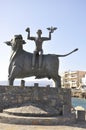 Europe Statue sitting on a bull from Agios Nikolaos on Crete island Royalty Free Stock Photo