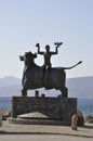 Europe Statue sitting on a bull from Agios Nikolaos on Crete island Royalty Free Stock Photo