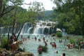 Europe Nature Outdoor Recreation Activities Croatia Krka National Park Waterfall Outing Summer Sunshine Hiking Trail Swim Tour