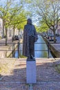 Statue of Bernardus Paludanus (1550-1633), Dutch physician and botanist Royalty Free Stock Photo