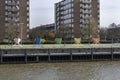 Folded Paper boats made from metal on land. HOLLAND