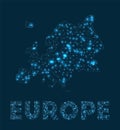 Europe network map.