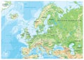 Europe Physical Map Royalty Free Stock Photo