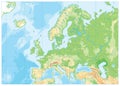 Europe Physical Map. No text Royalty Free Stock Photo