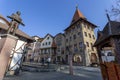 Europe place or courtyard in Komarno, Slovakia Royalty Free Stock Photo