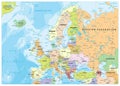 Europe Political Map and Bathymetry