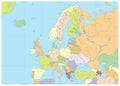 Europe Political Map. No text