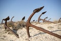 EUROPE PORTUGAL ALGARVE TAVIRA BARRIL BEACH ANCHOR