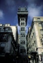 EUROPE PORTUGAL LISBON ELEVADOR DE SANTA JUSTA Royalty Free Stock Photo