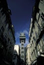 EUROPE PORTUGAL LISBON ELEVADOR DE SANTA JUSTA Royalty Free Stock Photo