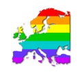 Europe - Rainbow flag pattern