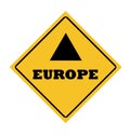 Europe road sign