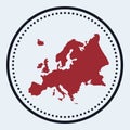 Europe round stamp.