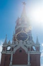 Europe. Russia. Moscow. Spasskaya tower of the Moscow Kremlin Royalty Free Stock Photo