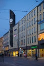 Europe, Scandinavia, Sweden, Gothenburg, Arkaden Shopping Centre & Tram at Dusk