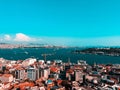 Bosphorus Strait separating Europe and Asia