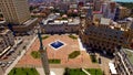 Europe square in Batumi with Medea Monument and fountain, Georgia landmark