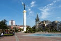 Europe Square, Medea Statue and Astronomical Clock in the city center of Batumi Royalty Free Stock Photo