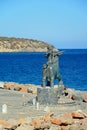 Europe statue by the sea, Agios Nikolaos. Royalty Free Stock Photo