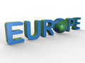 Europe text illustration