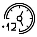 Europe time zone icon outline vector. Clock map Royalty Free Stock Photo