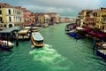 Ships sailing on the Grand Canal. Venice, Italy Royalty Free Stock Photo