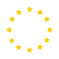 Europe union star icon. Vector isolated european union stars circle